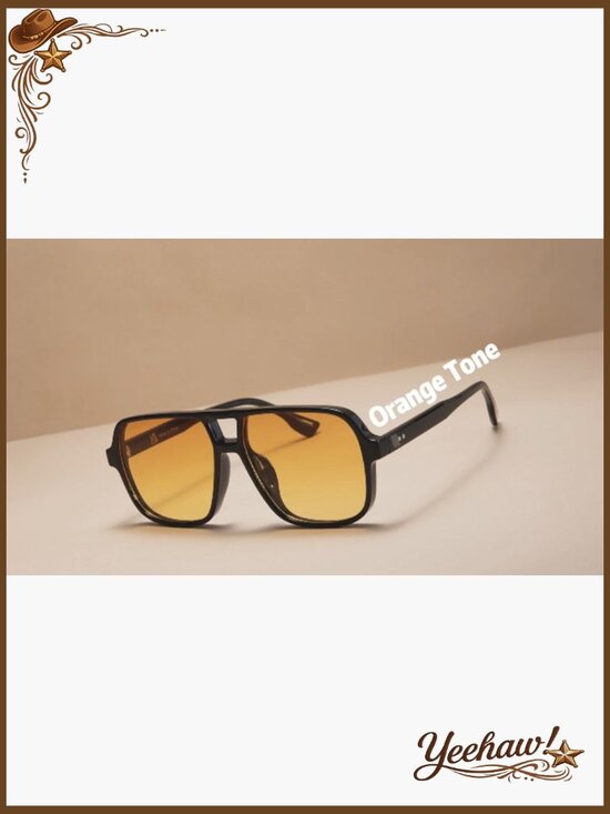 Oversized Retro 70s Square Frame Sunglasses for Men Women main image 7